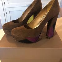 Decolletè pelle scamosciata