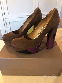 Decolletè pelle scamosciata