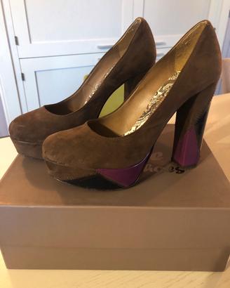 Decolletè pelle scamosciata