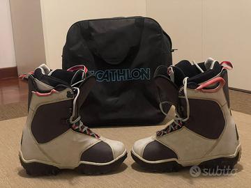 Scarponi da Snowboard Quechua n39+sacca Decathlon