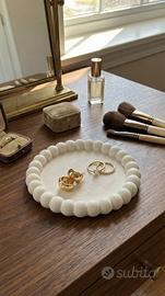 Vassoietto Decorativo Elegante con Bordo a Perline