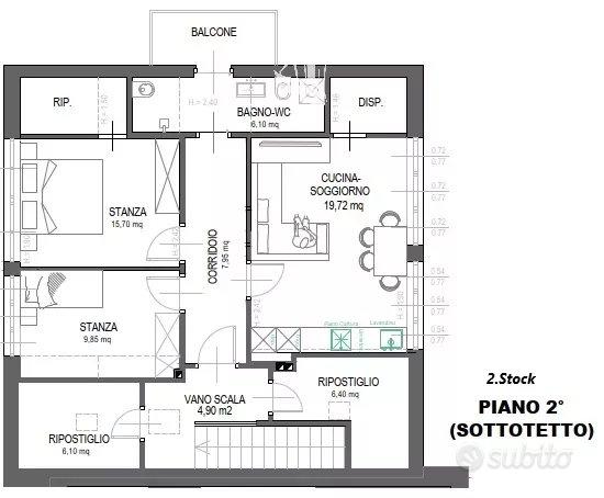 Laives: trilocale con balcone