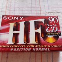 audio cassetta sony hf 90, sigillata, new old stoc