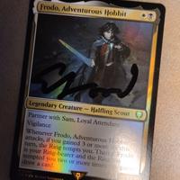 Carta Magic LOTR Frodo con autografo Elijah Wood