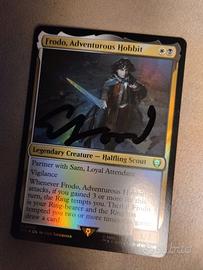 Carta Magic LOTR Frodo con autografo Elijah Wood