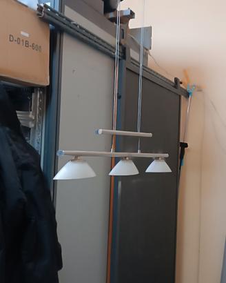 lampada a sospensione regolabile in acciaio 