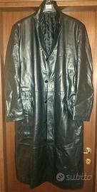 Giaccone in pelle stile Matrix/Corvo