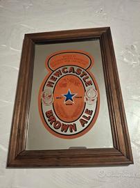 Specchio Vintage anni 80 New Castle Brown Ale