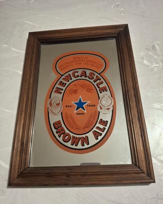Specchio Vintage anni 80 New Castle Brown Ale