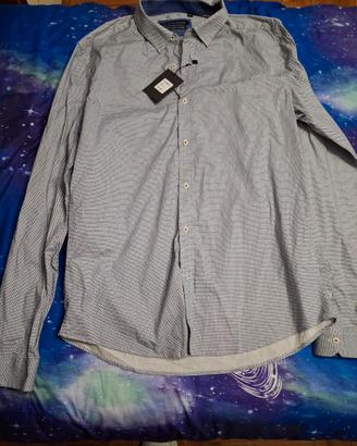 Camicia Enos Collection slim fit blue fantasia XL