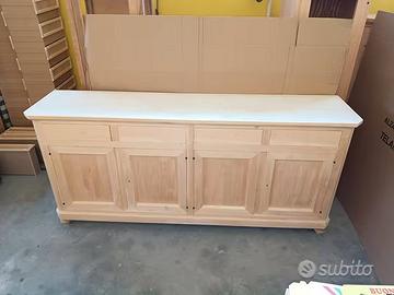 Credenza a 4 Ante in legno massiccio Nuova