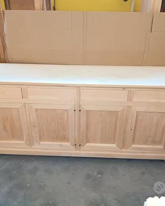 Credenza a 4 Ante in legno massiccio Nuova