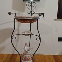 Lavabo antico in ferro battuto