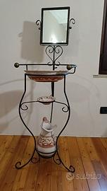 Lavabo antico in ferro battuto