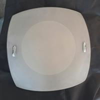 Plafoniera a soffitto in vetro satinato bianco