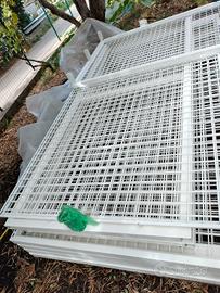 griglia con telaio verniciate a caldo bianco