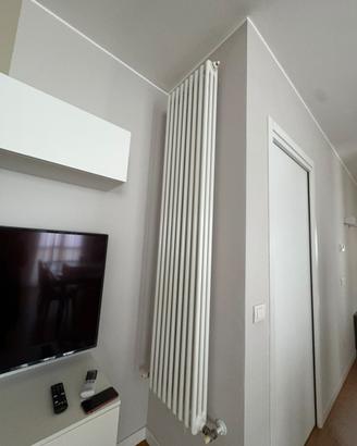 Radiatore verticale design bianco 9 tubi h ~190 cm
