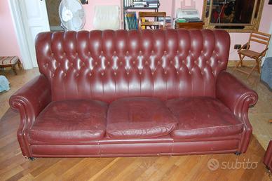 divano inglese in pelle