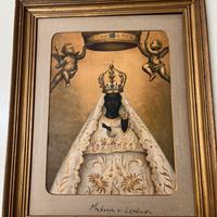 Vecchio quadro, stampa Madonna Nera di Lendinara