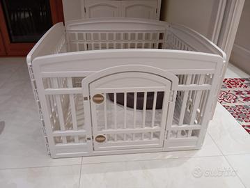 Recinto per cani come nuovo con apertura centrale 