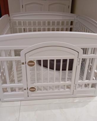 Recinto per cani come nuovo con apertura centrale 