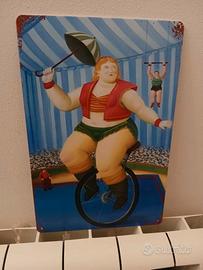 Targa in Metallo Ispirata a Fernando Botero Art