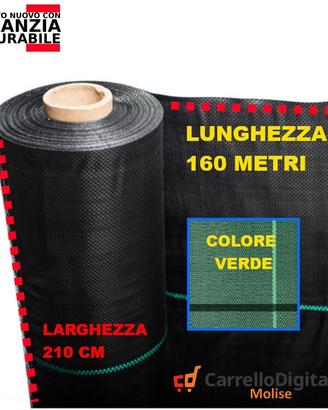 Telo per pacciamatura 210cm x 160m 100gr/mq