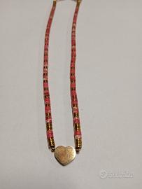 Collana con perline e cuore