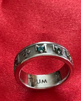 Anello Rosario TUUM DECEM argento rodiato e Topazi