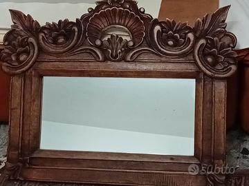 Specchio cornice intagliata stile barocco