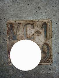 Targa epoca moto in ferro 1951