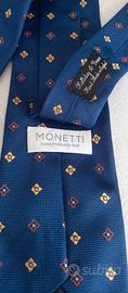 Cravatta sartoriale in pura seta blu scuro 