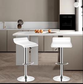 2 sgabelli da bar o cucina bianchi (NUOVI)