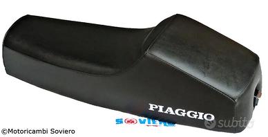 Sella nera CORTA scritta e serratura Vespa Pk 50 s