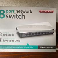 Switch 8 porte "SITECOM + cavo rete "HAMA"-NUOVI