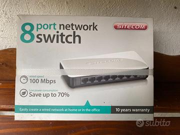 Switch 8 porte "SITECOM + cavo rete "HAMA"-NUOVI