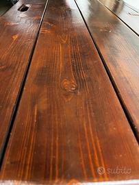 Cassapanca/Baule in legno massiccio scuro