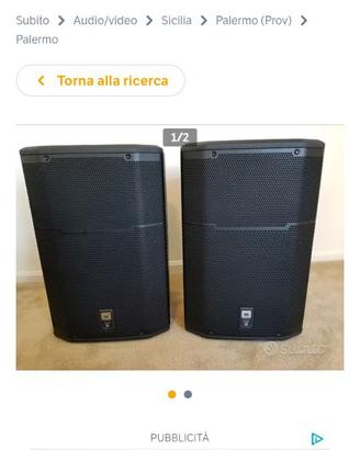Coppia JBL PRX 615 M