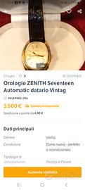 Orologio ZENITH Seventeen Automatic datario Vintag