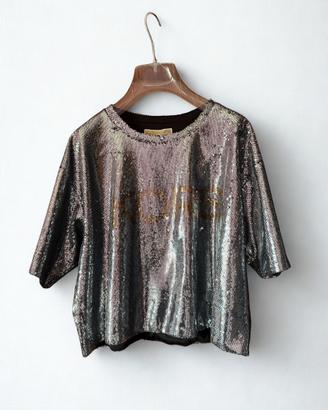 Michael Kors maglia paillettes argento