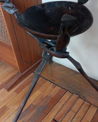 Portaoggetti vintage etnico in legno