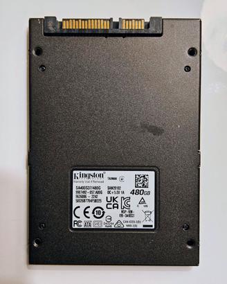 Kingston SSD 480GB Hard Disk SATA