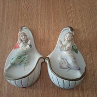 👼 Coppia di angioletti decorativi in ceramica 👼