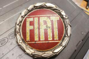 Stemma Emblema Logo Fiat alluminio anni 70