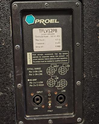 n°4 Casse passive Proel TFL12P8