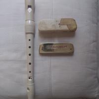 Flauto dolce e armonica a bocca Hohner, vintage