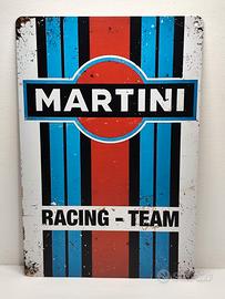 Targa Metallo Vintage Martini Racing 30x20cm