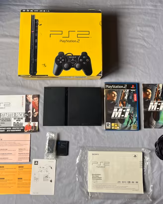 Console PS2 Slim Nera con Scatola Originale