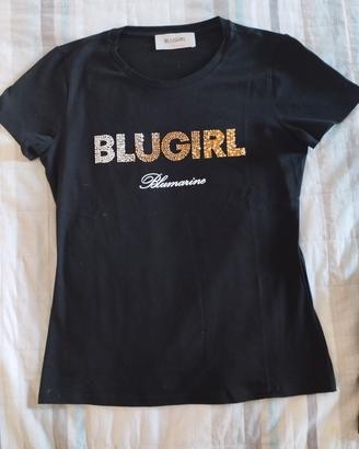  t-shirt nera blu marine 