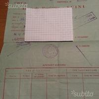 Antico documento anagrafe bestiame